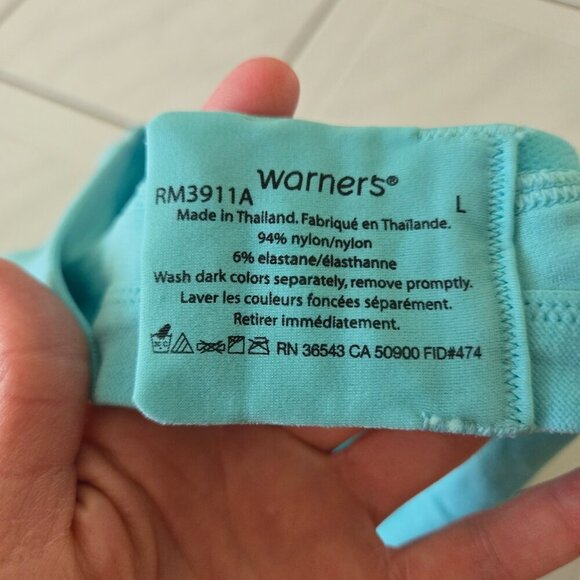 NWT Warners Wirefree Easy Does It Bra Blue L - Picture 3 of 3